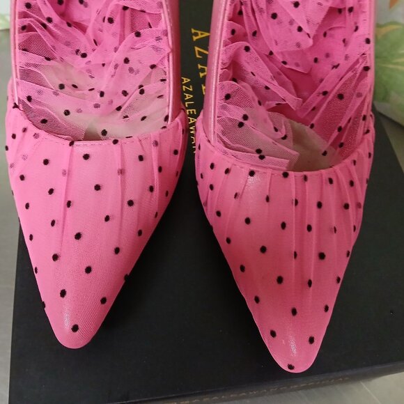 Azalea Wang AKIRA-Discreet Pink- Polka Dot Tulle Skirt - Picture 13 of 16